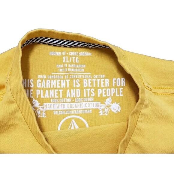 Volcom Stone Shirt Boys XL Yellow - Picture 2 of 3
